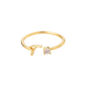 Anel com Inicial - Banhado em ouro 18k