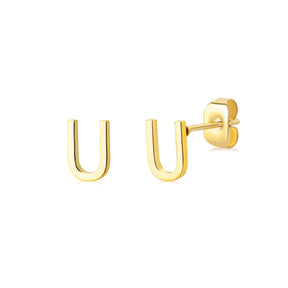 Brincos Minimalistas com letra Iniciais | Banhado em Ouro 18k