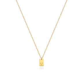 Colar Minimalista com Inicial - Banhado em Ouro 18k