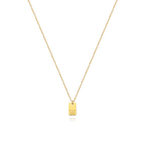 Colar Minimalista com Inicial - Banhado em Ouro 18k