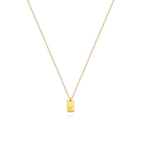 Colar Minimalista com Inicial - Banhado em Ouro 18k