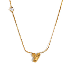 Ponto de Luz & Inicial | Colar + Pingente Banhado em Ouro 18K