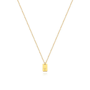 Colar Minimalista com Inicial - Banhado em Ouro 18k