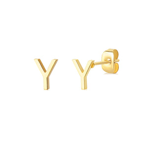 Brincos Minimalistas com letra Iniciais | Banhado em Ouro 18k