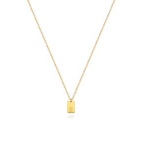Colar Minimalista com Inicial - Banhado em Ouro 18k