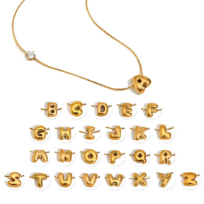 Ponto de Luz & Inicial | Colar + Pingente Banhado em Ouro 18K