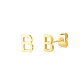 Brincos Minimalistas com letra Iniciais | Banhado em Ouro 18k