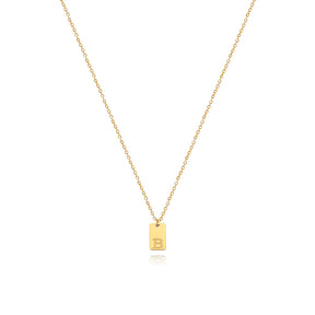 Colar Minimalista com Inicial - Banhado em Ouro 18k