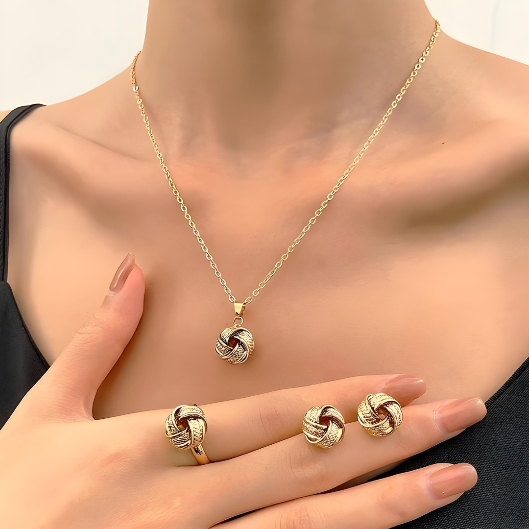 Conjunto de Joias Nó da Sorte