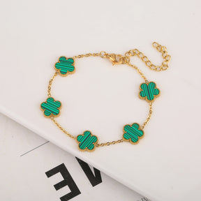 Pulseira Trevo de 4 folhas Elegância | Banhado em ouro 18K