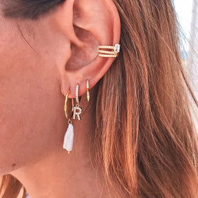 Brincos Celeste - Banhado em Ouro 18K
