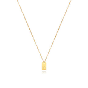 Colar Minimalista com Inicial - Banhado em Ouro 18k