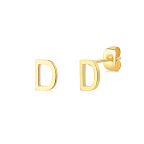 Brincos Minimalistas com letra Iniciais | Banhado em Ouro 18k