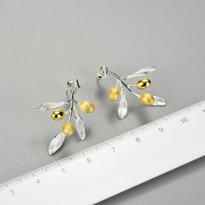 Brincos Folhas de Oliveira - Lotus - LUMINOZ