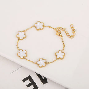 Pulseira Trevo de 4 folhas Elegância | Banhado em ouro 18K