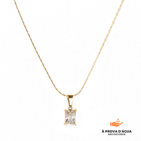 Colar Solitário - Banhado em Ouro 18k