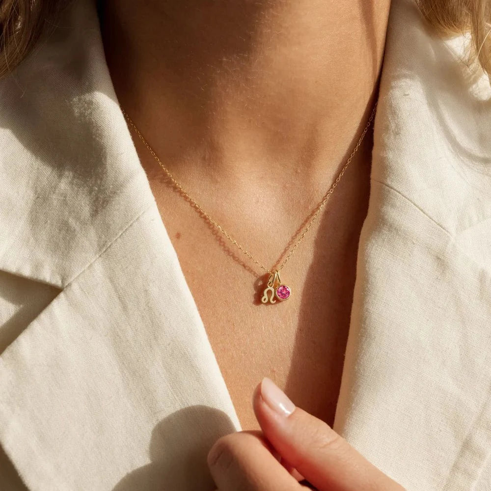 Colar de Signos Personalizado com Naturais | Banhado a Ouro 18K