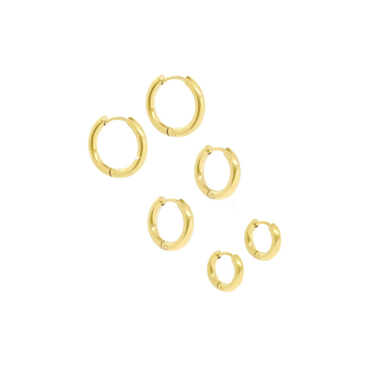 Brinco Trio de Argolas | Banhado em Ouro 18K