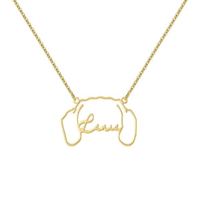 Colar Personalizado Orelhas Caninas | Banhado em Ouro 18K