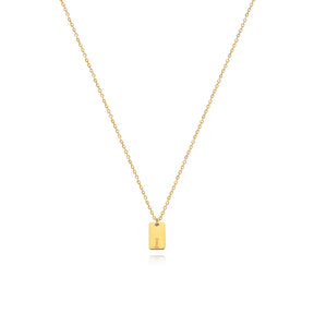 Colar Minimalista com Inicial - Banhado em Ouro 18k