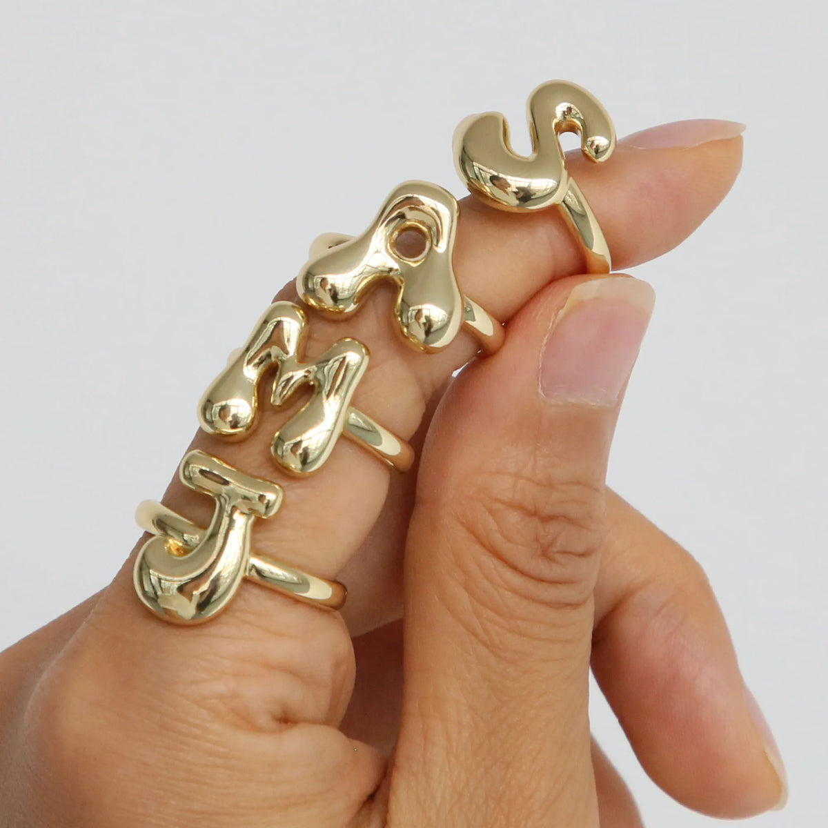 Anel ajustável Ballon | Banhado em Ouro 18k