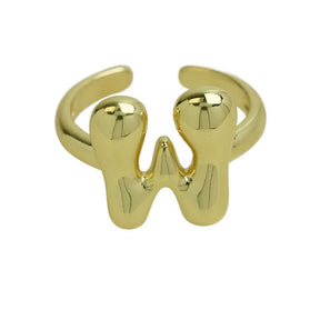 Anel ajustável Ballon | Banhado em Ouro 18k