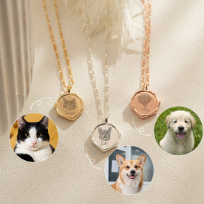 Colar Pegada do Meu Amor | Gravação Personalizada