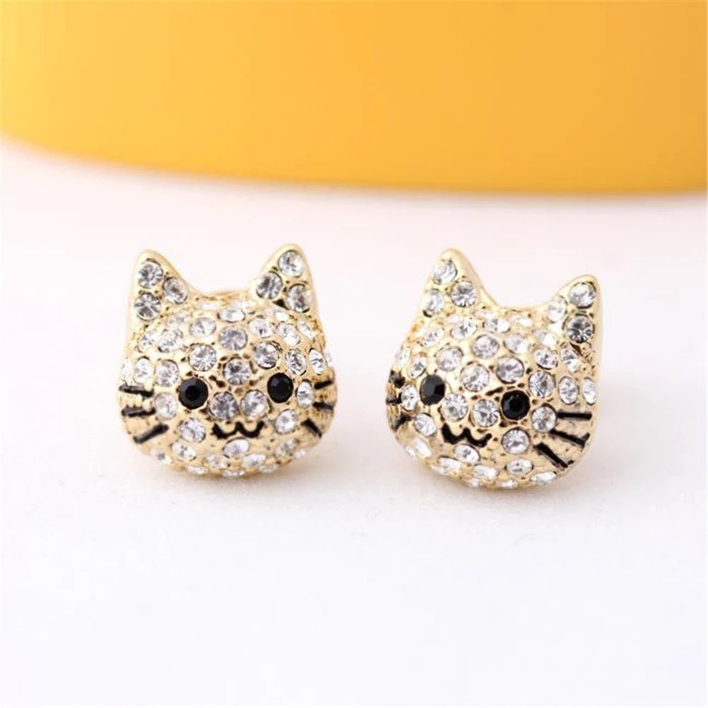 Brincos Gato Encanto - Banhados em Ouro 18K
