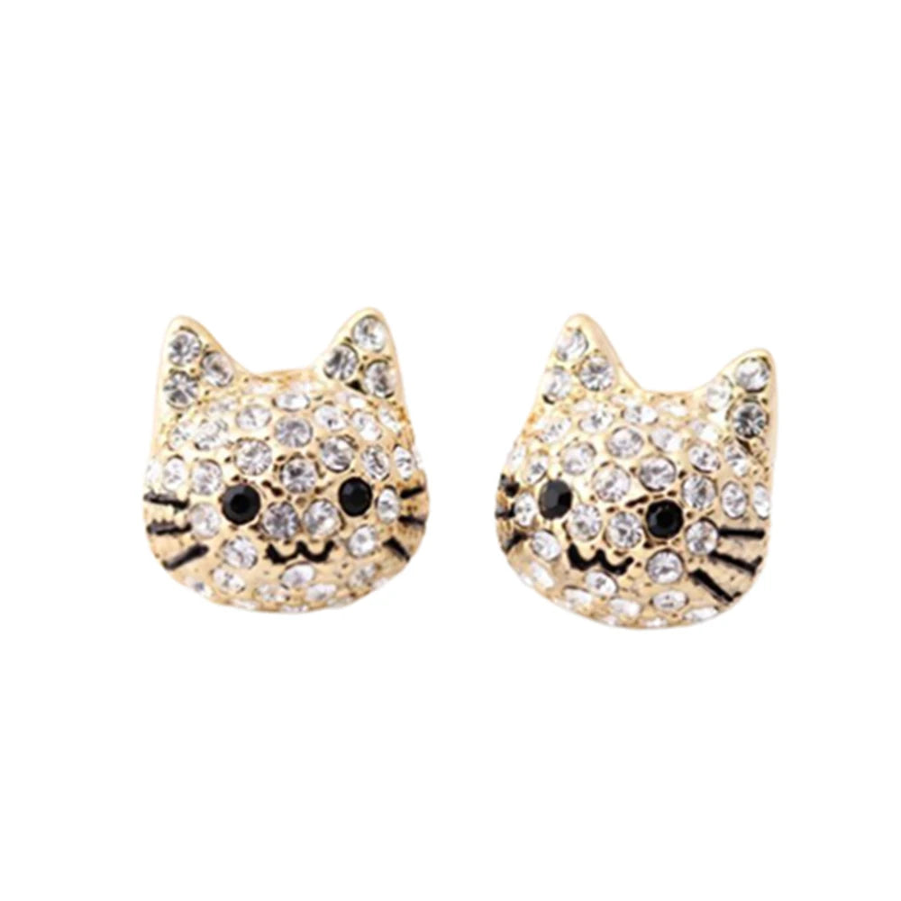 Brincos Gato Encanto - Banhados em Ouro 18K