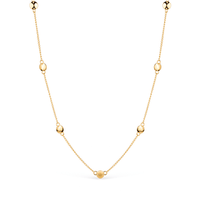 Colar Dourado Esferas 90cm | Prestige