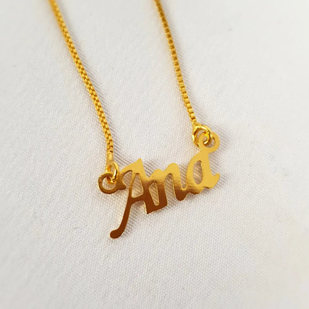 Colar com Nome Personalizado |  Banhado a Ouro 18k