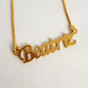 Colar com Nome Personalizado |  Banhado a Ouro 18k
