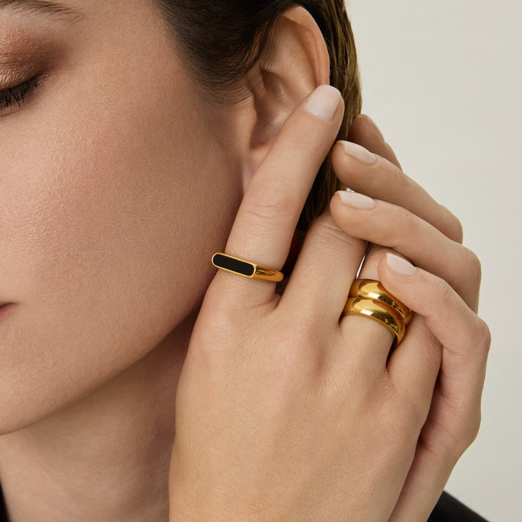 Anel Slim Floreá | Banhado em Ouro 18k