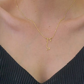 Colar Silhueta do Meu Gatinho | Banhado em Ouro 18K